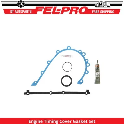 For 1997-2006 Jeep TJ Engine Timing Cover Gasket Set Fel-Pro 1998 1999 2000 2001 - Image 1 of 2