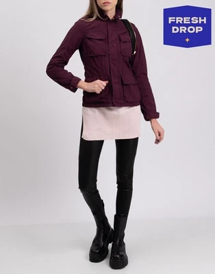 RRP€320 ASPESI Dakarina Military Jacket Size XS Garment Dye Concealed Hood - Image 1 of 4