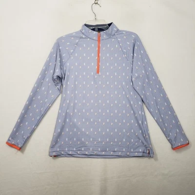 Женский пуловер Peter Millar Crown Sport Perth Performance средний размер Dominos темно-синий - Изображение 1 из 4