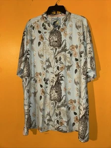 Tommy Bahama Herren Button Down Hawaiihemd blau Ananas Seide Größe XXL/TTG - Bild 1 von 17