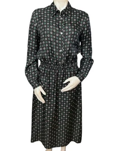 Vestido LAURA URBINATI Estampado Geométrico Seda Talla 44 US8 - Imagen 1 de 9