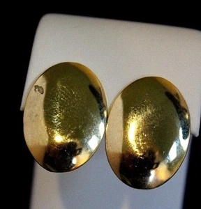 Ohrringe oval goldfarben 1" x 3/4" - Bild 1 von 1