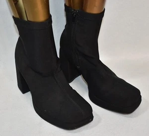 Botas High Lights Negro Plataforma Talla 7 Anchas De Colección - Imagen 1 de 8