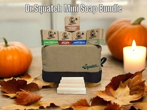 Dr.Squatch Toiletry Bag, 5 Assorted Dr.Squatch Miniature Soaps, Soap Saver Tray - Picture 1 of 2