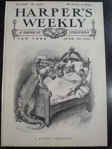 Made In America Steel vs Europe A Sudden Awakening Harper's Weekly 1901 - Picture 1 of 1