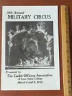Rare 1940 18th Annual Military Circus Cadet Officers Assoc. Iowa State College 