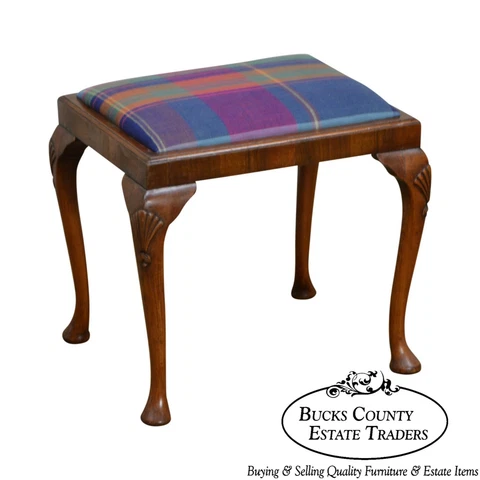 Queen Anne Style Custom Quality Walnut Bench Cover