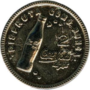 ☆ SPAIN ☆ COCA-COLA TOKEN •BEBA COCA-COLA LIGHT • 2 • DISFRUTA COMO NUNCA ☆C6564 - Picture 1 of 4