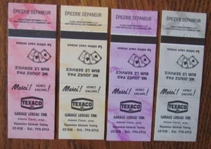 TEXACO GAS STATION MATCHBOOK SET OF 4: GARAGE LEBEAU (ST-PIE, QUEBEC) -F24 - Picture 1 of 1