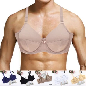 Males Bras Female Cross Dresser Brassiere Transsexual Mens Bra Sissy Lingerie BH - Picture 1 of 26