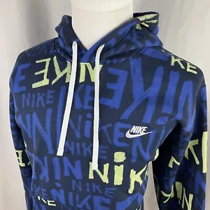 Totalmente Nuevo Nike All Over Print Sudadera con Capucha Pulóver Sudadera XL Azul Ropa de Calle Nuevo con Etiquetas - Imagen 1 de 10