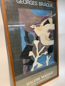 George Braque 1978 Vintage Lithograph Poster Print MAEGHT Gallery Paris - Picture 1 of 9