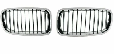 Chrome Black Grille Set For 2012-2016 BMW 328i 2012-2015 335i Active Hybrid 3 - Image 1 of 4