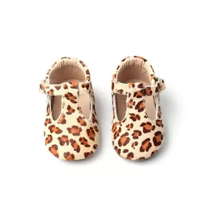 Leopard Baby Moccasins Baby Shoes Toddler Shoes Loafers Mary Janes animal print - Picture 1 of 7