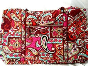 Borsone da viaggio Vera Bradley's ICONIC LARGE in modello REGAL PAISLEY nuovo con etichette - Foto 1 di 11