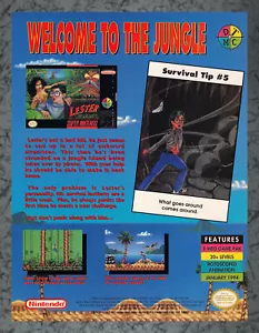 Lester The Unlikely Survival Tipp #5 Super Nintendo Druck Anzeige Vintage Art B 1994 - Bild 1 von 1
