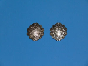 Vintage Chinese Shou, Bats, Feng Shui Symbols Silver Filled Focal Beads Lot of 2 - Picture 1 of 12