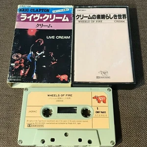 CREAM Live Cream JAPAN CASSETTE TAPE CWX7102 w/SLIP CASE+INNER SLEEVE E.Clapton - Picture 1 of 6