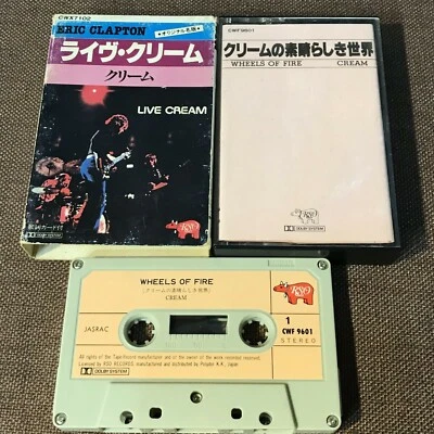 CREAM Live Cream JAPAN CASSETTE TAPE CWX7102 w/SLIP CASE+INNER SLEEVE E.Clapton - Image 1 of 4