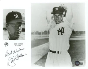 JIM BOUTON SIGNED AUTOGRAPHED 8x10 PHOTO NEW YORK YANKEES LEGEND BECKETT BAS - Picture 1 of 2