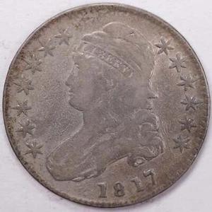 1817 Cap Bust Half Dollar, Very Fine Circulated Coin, Store #H817.01 - Picture 1 of 2