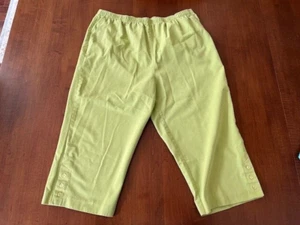 Draper's & Damon's Women's Classis Comfort Pull On Green Capris Size 18 - Picture 1 of 2