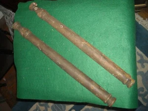 2 antique vintage 21" clock case wood half columns for restoration - Picture 1 of 9