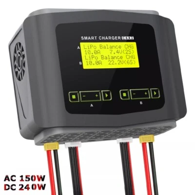 HTRC C6X2 Dual RC Akku Ladegerät Balance Ladegerät für LiPo LiHV LiFe Lilon NiCd - Bild 1 von 4