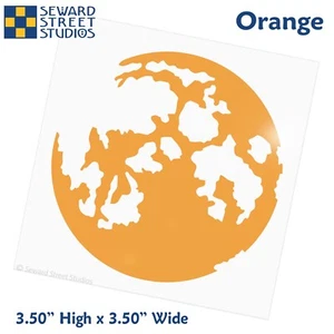 Calcomanía de vinilo naranja luna llena, pegatina para ventana luna #1328-ORO - Imagen 1 de 5