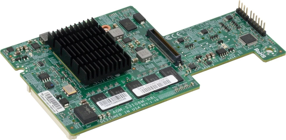 ✅Supermicro AOM-S3108M-H8L Low Profile 8-Port SAS Internal RAID Mezzanine Card - Image 1 of 1