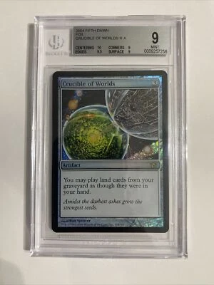 Crucible Of Worlds Foil Fifth Dawn MTG Beckett Graded BGS 9 Mint - Image 1 of 2