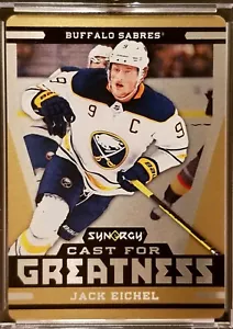 2018-19 UD Synergy JACK EICHEL GOLD Cast For Greatness Metal Card #4/10 - Picture 1 of 2