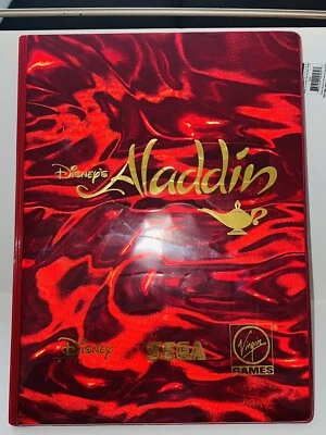 Редкая винтажная 90-е Disney's Aladdin SEGA видеоигра The Genie Lamp папка заметки - Изображение 1 из 4