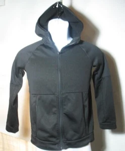 Old Navy Techie Hoodie Kids Size L/10 Black Fleece Full Zip with Pockets - Picture 1 of 4