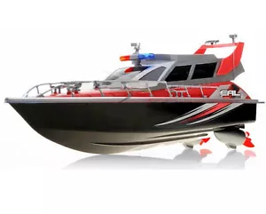 1:20 Police Patrol Cruiser RC Boat Electric Remote Control 4CH RTR Red - Picture 1 of 7