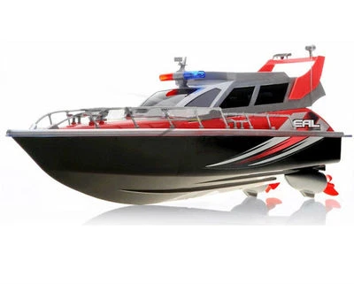 1:20 Police Patrol Cruiser RC Boat Electric Remote Control 4CH RTR Red - Image 1 of 4