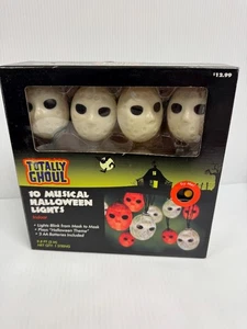 Vintage Gemmy Totally Ghoul 10 MUSICAL HALLOWEEN LIGHTS Plays Halloween Theme - Picture 1 of 1