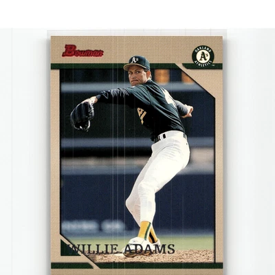 Willie Adams Rookie #133 1996 Bowman Oakland Athletics Baseball Card MLB - Image 1 of 2