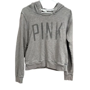 ROSA Victoria's Secret Gris Sudadera con Capucha Pullover Mediano Manga Larga Informal Atletismo - Imagen 1 de 7