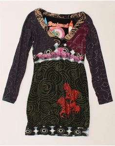 DESIGUAL Womens Abstract Pattern Bubble Dress UK 10 Small Multicoloured BX87 - Picture 1 of 3