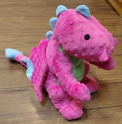 Juguete de peluche Godog Bubble Dragones chirriante para perro, tecnología de protección para masticar rosa de 16"x18" Foto 1 de 4