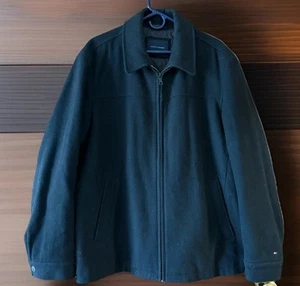 Tommy Hilfiger Cappotto Uomo Nero Pea Taglia L Zip Trapuntato Foderato Giacca Invernale - Foto 1 di 5