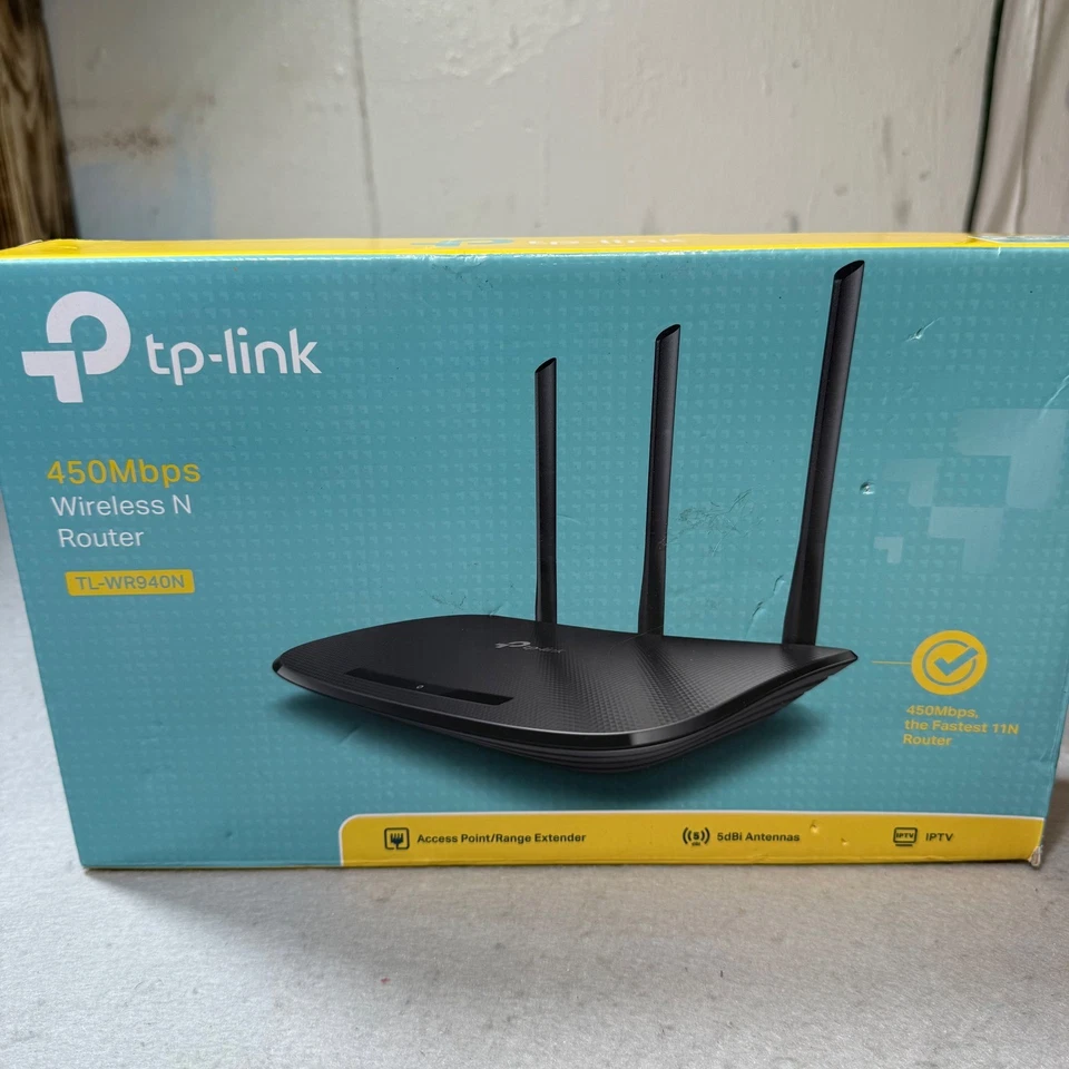 TP-Link TL-WR940N 450Mbps Wireless N Router Access Point Range Extender IPTV - Image 1 of 4