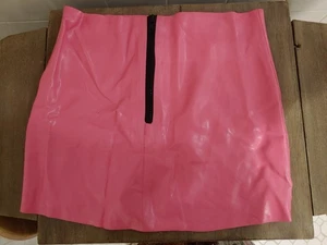 🖤 POLYMORPHE Fetisch LATEX Gummi HOT PINK MINI Zip ROCK Domina Mode - S - Bild 1 von 3