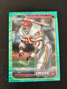 CHRISTIAN OKOYE 2024 TOPPS CHROME AQUA REFRACTOR PARALLEL /199 #96 - Picture 1 of 2