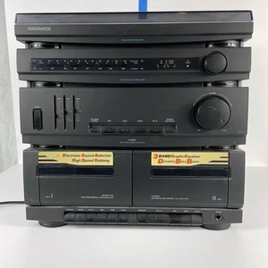 Vintage Magnavox Stereo Turntable Receiver Dual Cassette Player AS305M - Picture 1 of 4