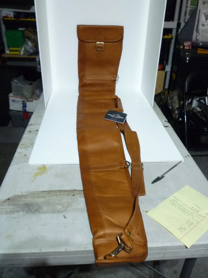 Wild Hare 56" Leather Shotgun Case -  Dusk Brown - New with tags - Image 1 of 3