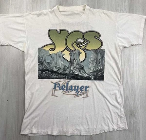 Camiseta Band Vintage YES Union Tour Relé Blanco Algodón ED554 - Imagen 1 de 3