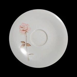 Oneida Premier Pink Rose 6" Melamine Saucers Set of 4 Vintage Mid Century - Picture 1 of 4
