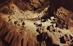Postkarte Wisconsin Spring Valley Die Kuppel Kristallhöhle Onyxformationen um 1975 - Bild 1 von 2